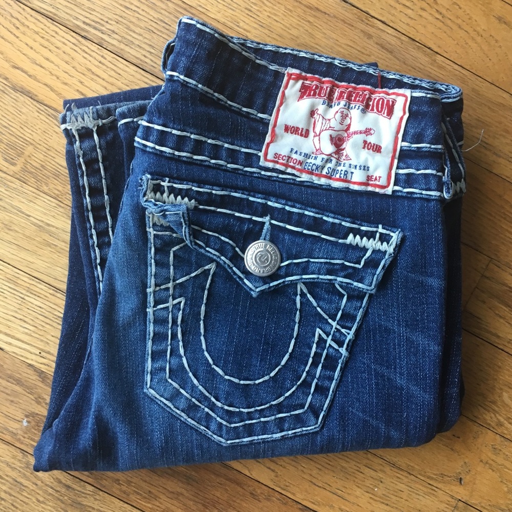True Religion Medium Wash Boot Cut Jeans